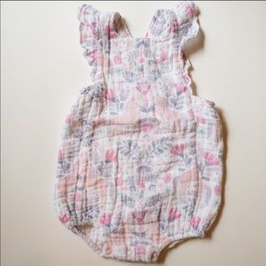 Angel Dear Muslin unicorn romper onesie 0-3m baby